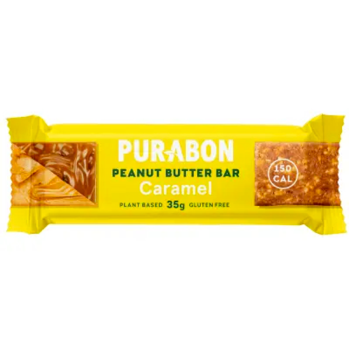 Purabon Caramel Peanut Butter Bar 35g (30 Units Tray / c6)