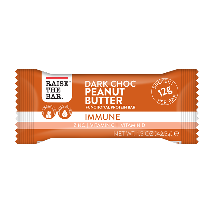 Raise The Bar Immune Dark Choc Peanut Butter 45g (c16)