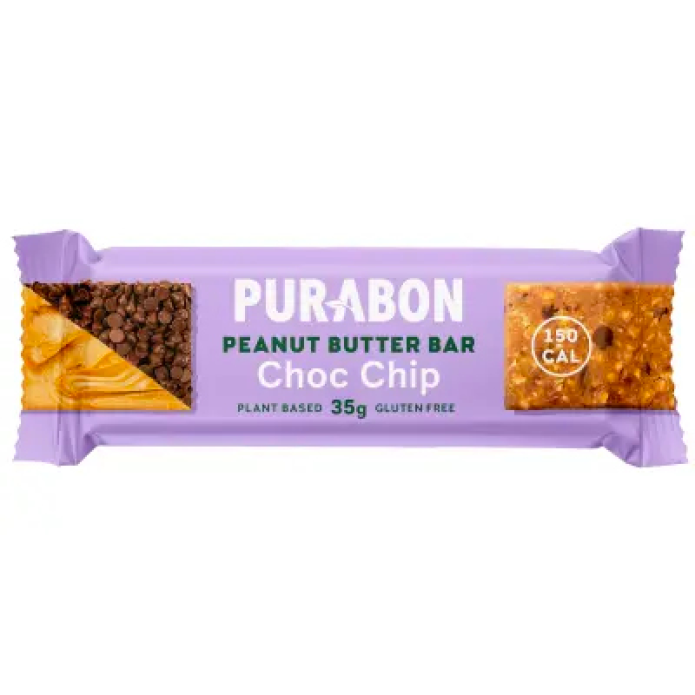 Purabon Choc Chip Peanut Butter Bar 35g (30 Units Tray / c6)