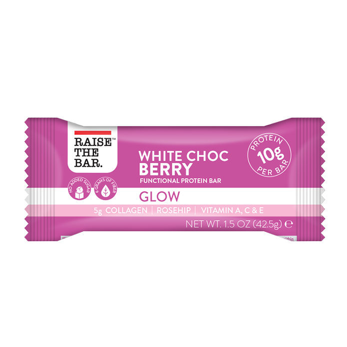 Raise The Bar Glow White Choc Berry 45g (c16)