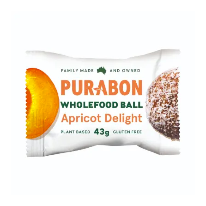 Purabon Wrapped Apricot Delight Probiotic Ball 43g (12 Units Tray /c6)
