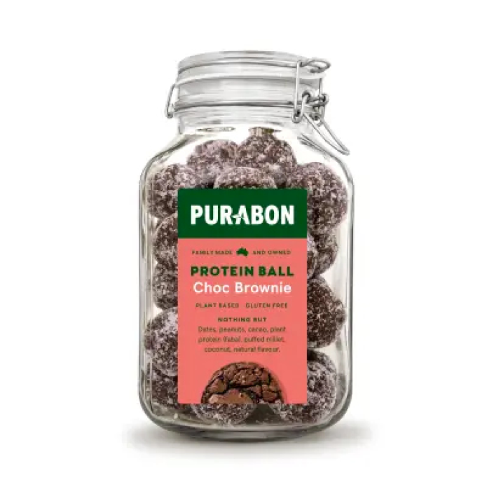 Purabon Cafe Jar Choc Brownie Protein Ball Food Service 43g x 40 (c1)