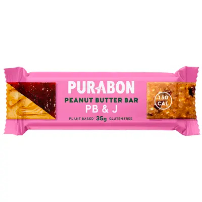 Purabon PB & J Peanut Butter Bar 35 g (30 Units Tray / c6)