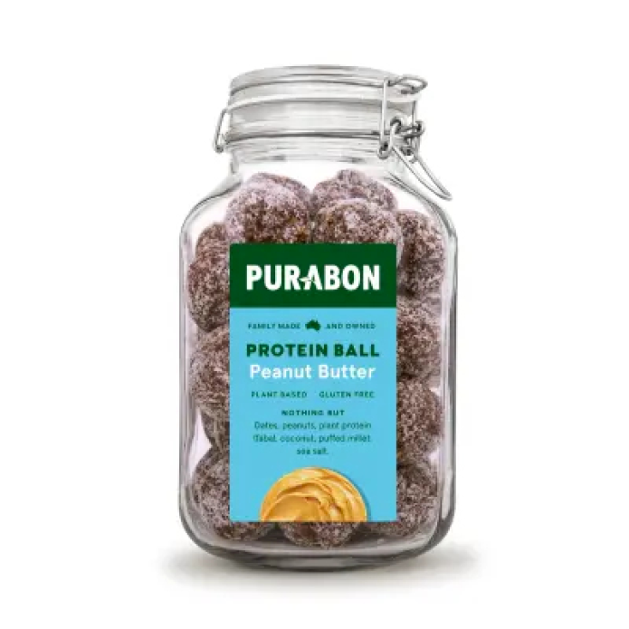 Purabon Cafe Jar Peanut Butter Protein Ball Food Service 43g x 40 (c1)